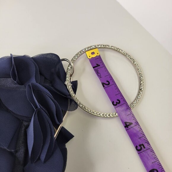 RUFFLES and Frills Blue Wristlet Clutch Purse Party Evening Cocktail Bag - NWOT - Picture 11 of 12